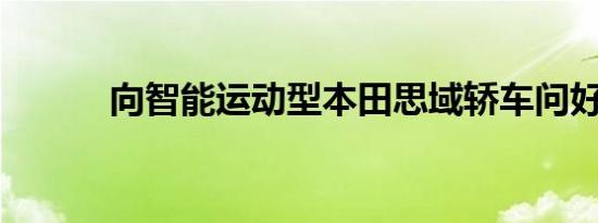 向智能运动型本田思域轿车问好