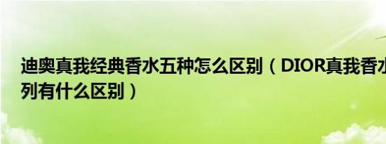 迪奥真我经典香水五种怎么区别（dior真我香水的几个系列有什么区别）