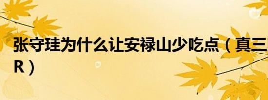 张守珪为什么让安禄山少吃点（真三国无双mr）