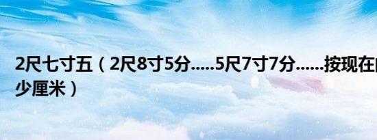 2尺七寸五（2尺8寸5分.....5尺7寸7分......按现在的尺寸是多少厘米）