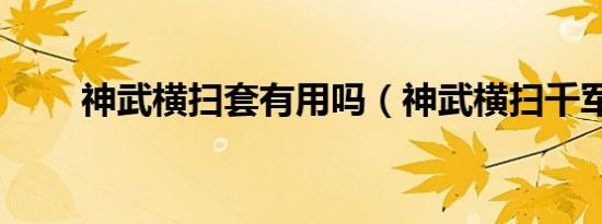 神武横扫套有用吗（神武横扫千军）