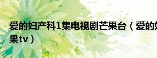 爱的妇产科1集电视剧芒果台（爱的妇产科芒果tv）