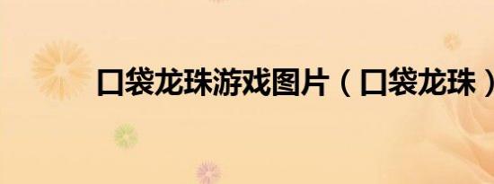 口袋龙珠游戏图片（口袋龙珠）
