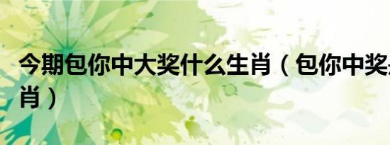 今期包你中大奖什么生肖（包你中奖是什么生肖）