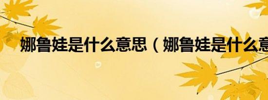 娜鲁娃是什么意思（娜鲁娃是什么意思）
