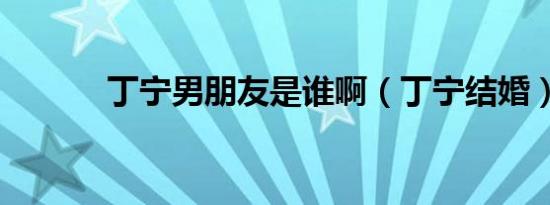 丁宁男朋友是谁啊（丁宁结婚）