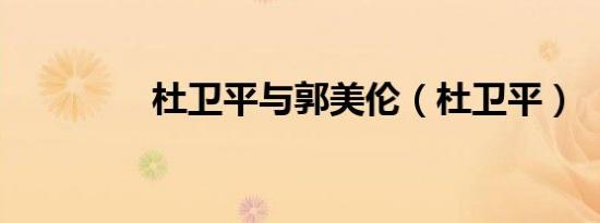 杜卫平与郭美伦（杜卫平）