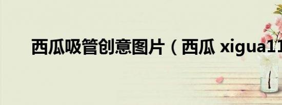西瓜吸管创意图片（西瓜 xigua110）