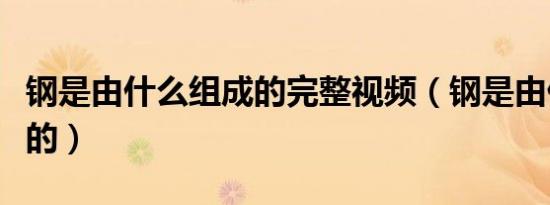 钢是由什么组成的完整视频（钢是由什么组成的）