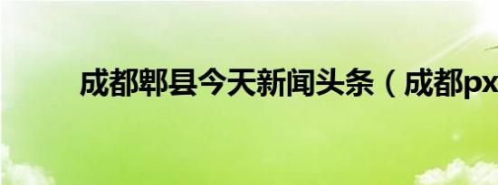 成都郫县今天新闻头条（成都px）