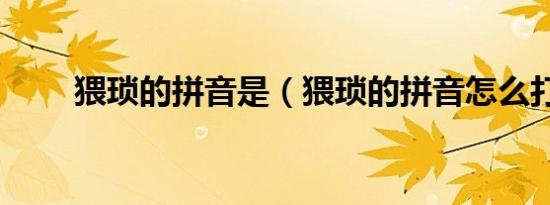 猥琐的拼音是（猥琐的拼音怎么打）