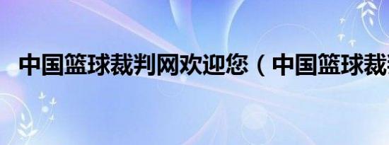 中国篮球裁判网欢迎您（中国篮球裁判网）