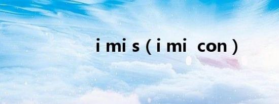 i mi s（i mi  con）
