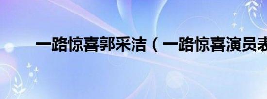 一路惊喜郭采洁（一路惊喜演员表）
