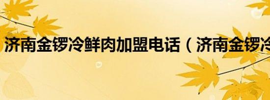 济南金锣冷鲜肉加盟电话（济南金锣冷鲜肉）