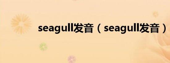 seagull发音（seagull发音）