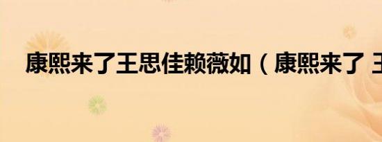 康熙来了王思佳赖薇如（康熙来了 王菲）