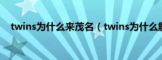 twins为什么来茂名（twins为什么解散）