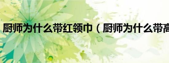 厨师为什么带红领巾（厨师为什么带高帽子）