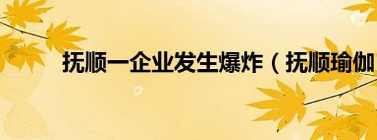 抚顺一企业发生爆炸（抚顺瑜伽）