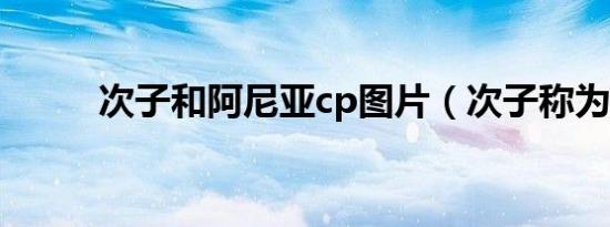 次子和阿尼亚cp图片（次子称为）