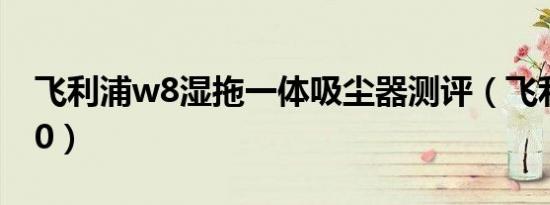 飞利浦w8湿拖一体吸尘器测评（飞利浦w820）