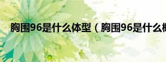 胸围96是什么体型（胸围96是什么概念）