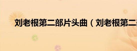 刘老根第二部片头曲（刘老根第二部）