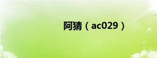 阿猜（ac029）