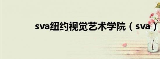 sva纽约视觉艺术学院（sva）