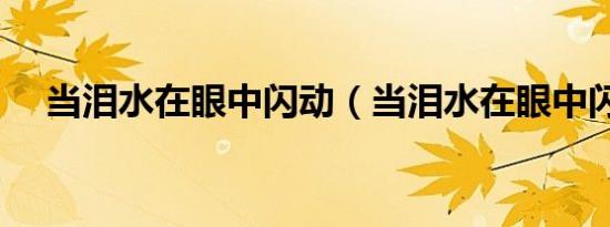 当泪水在眼中闪动（当泪水在眼中闪动）