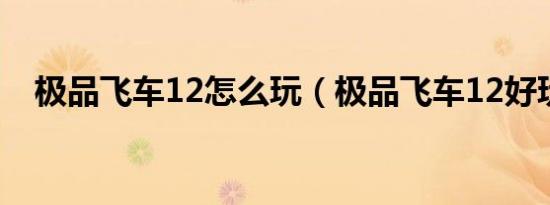极品飞车12怎么玩（极品飞车12好玩吗）
