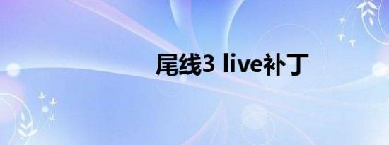 尾线3 live补丁