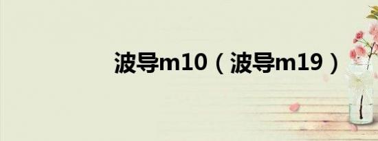 波导m10（波导m19）