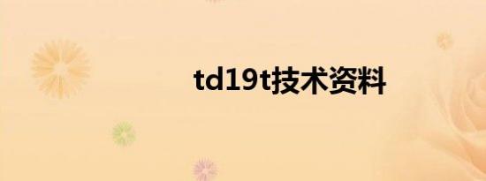 td19t技术资料