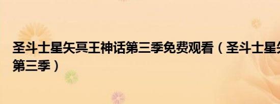 圣斗士星矢冥王神话第三季免费观看（圣斗士星矢冥王神话第三季）
