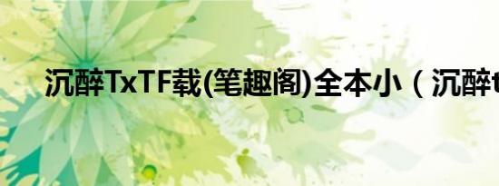 沉醉txtf载(笔趣阁)全本小（沉醉txt）