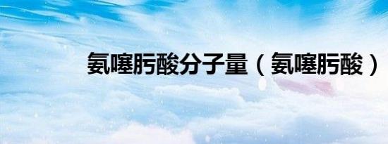 氨噻肟酸分子量（氨噻肟酸）